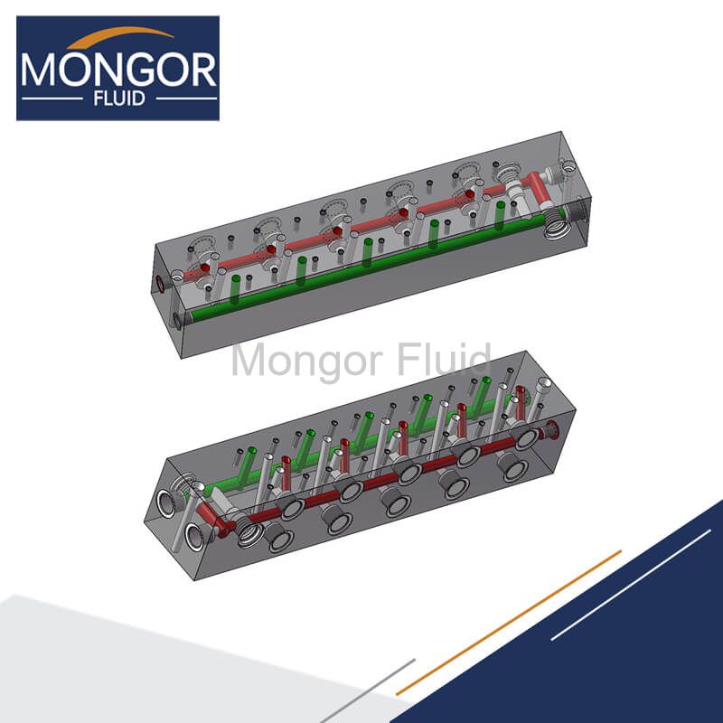 connection plate with cartridge relief valve added LLC12-666
